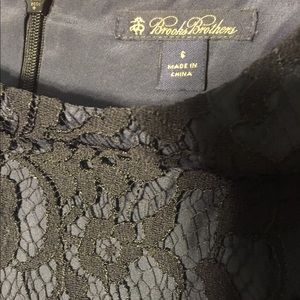 Brooks Brothers navy and black lace dress